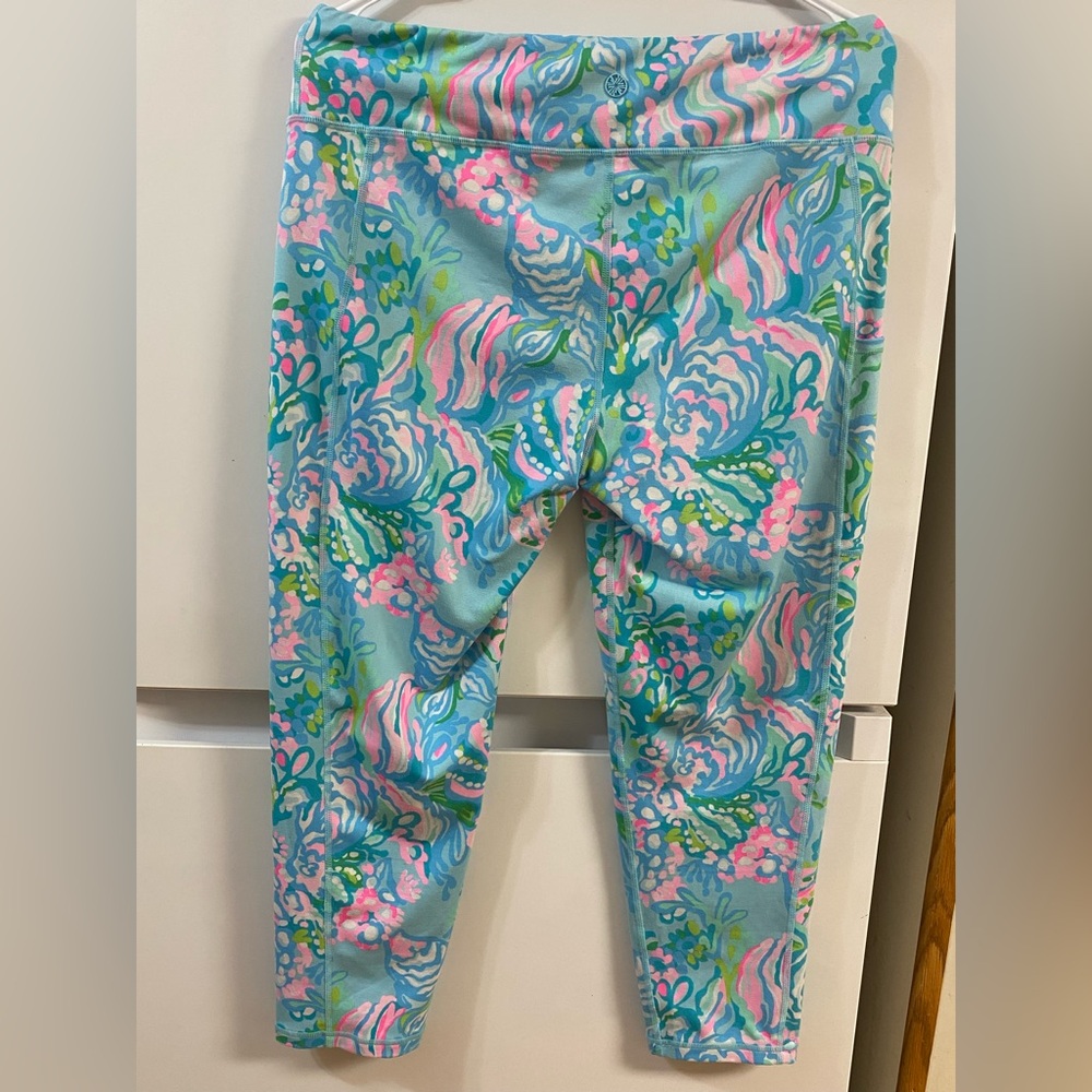 Lilly Pulitzer Seafoam Multicolor Floral Leggings - Picture 3 of 9